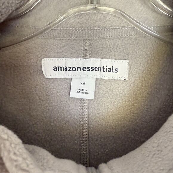 Men Fleece Sweater Jacket Gray Size 2XL Full Zip Polar - Picture 5 of 16